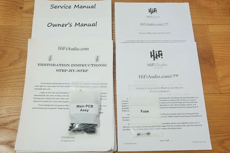 Pioneer CT-F650 restoration kit filter capacitor repair rebuild fix  			