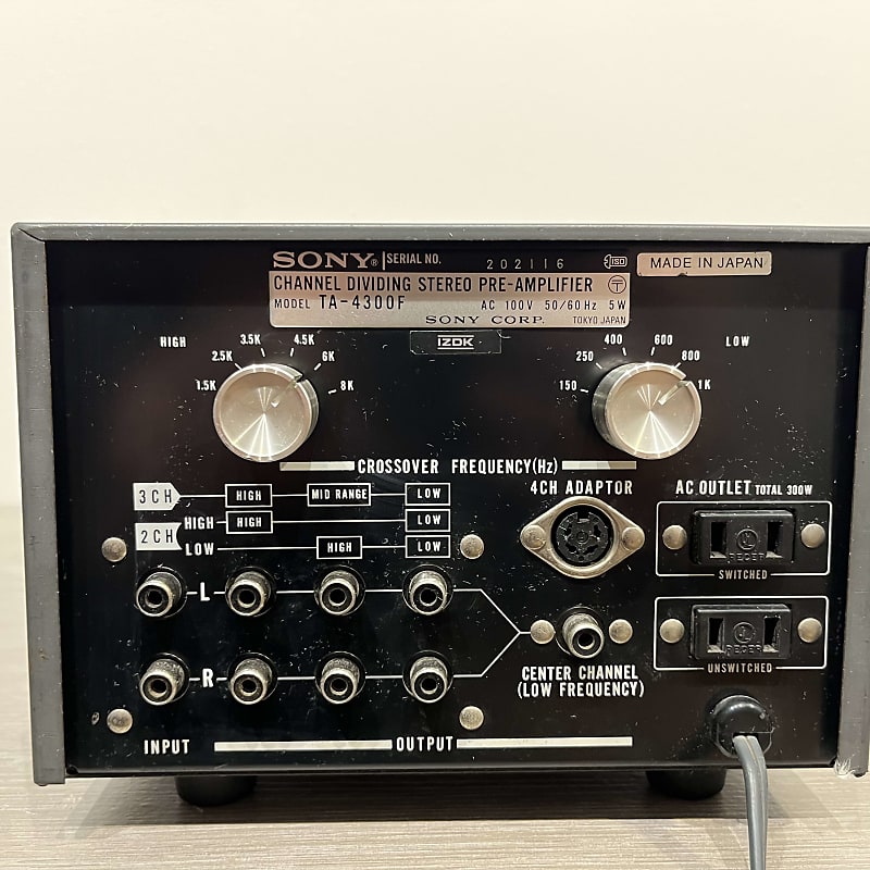 Sony TA-4300F Channel Dividing Stereo Preamplifier | Reverb