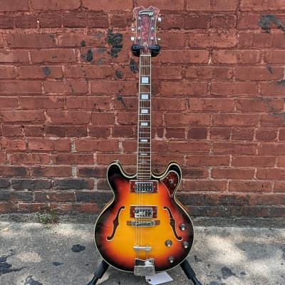 1968 Noble EG686 Deep Brown Mosrite Copy Reverb