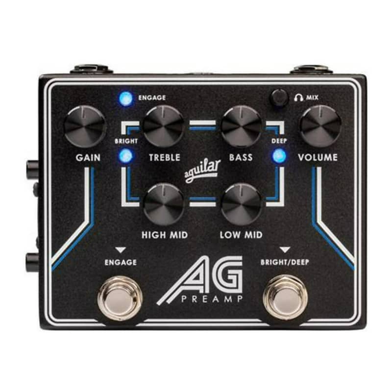 Aguilar Preamp or DI Pedal with 4-Band EQ, Foot-Switchable Broadband Deep, and Bright Controls image 1