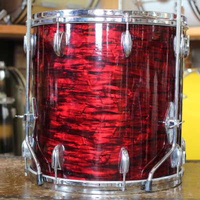 1960's Gretsch Name Band in Red Wine Pearl 14x22 16x16 9x13 imagen 9