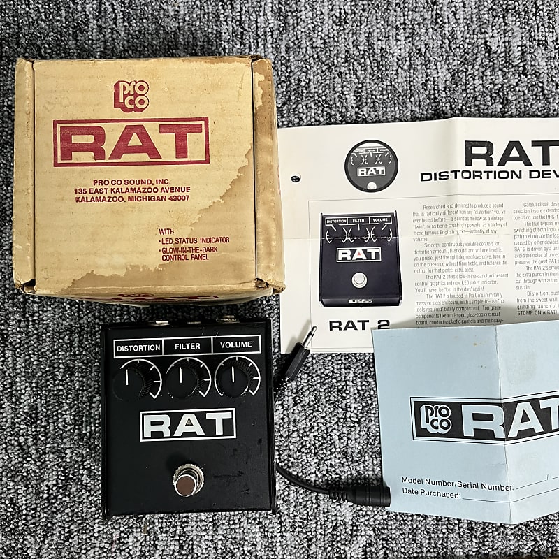 ProCo RAT 2 (Flat Box) 1988-1989 - Black | Reverb