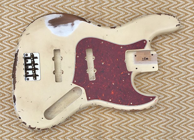 MJT JBT Fender Style Body Jazz Bass 2016 Vintage White | Reverb