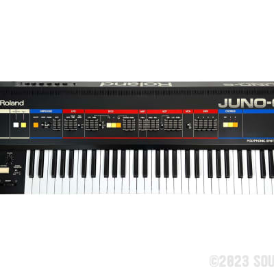 Roland Juno-6 (with Tubutec MIDI retrofit) 61-Key Polyphonic Synthesizer 1982 - 1984 - Black