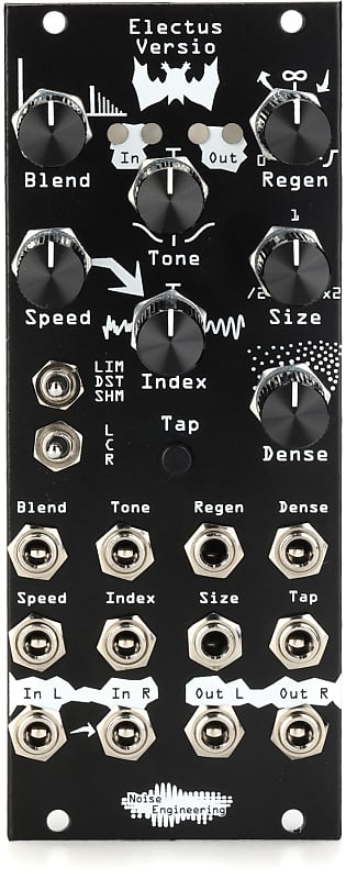 Noise Engineering Electus Versio Stereo Reverb Generator Eurorack Module - Black image 1