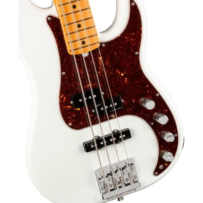Fender American Ultra Precision Bass®, Maple Fingerboard, Arctic Pearl image 3