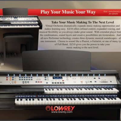 Lowrey EZ10 Virtual Orchestra Organ Keyboard, with Bench, Sheet Music, Near Mint image 8