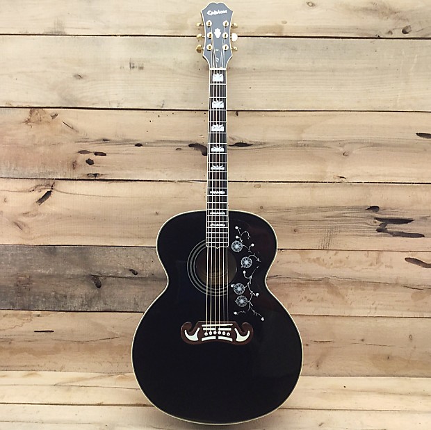 Epiphone EJ 200EB Black | Reverb