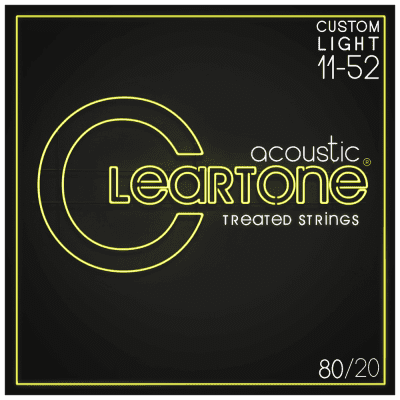 6 Sets! Cleartone 7611 80/20 Bronze Acoustic Strings, Custom Light, 11-52 image 2