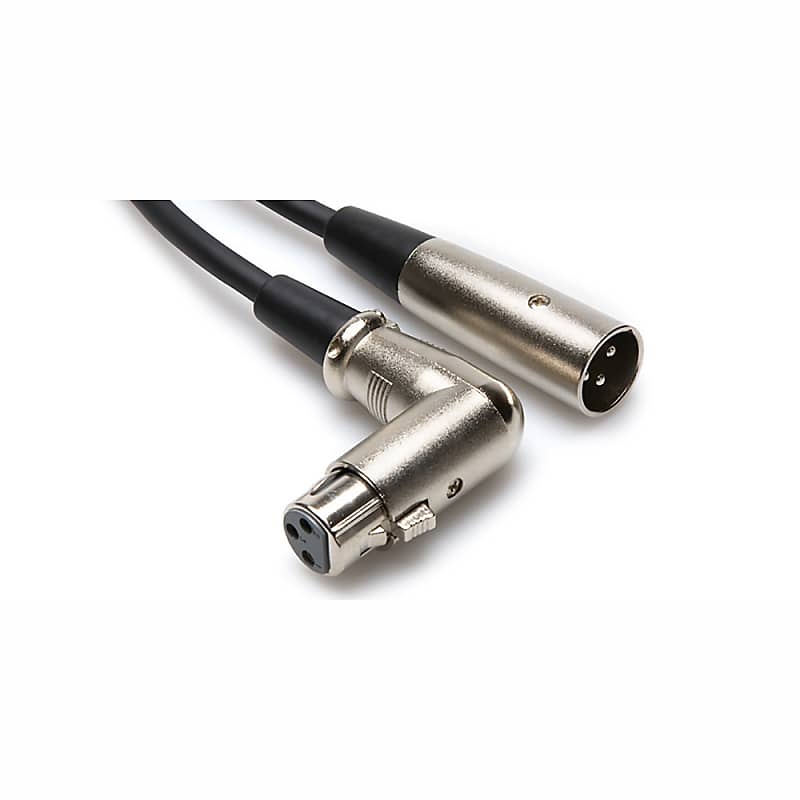 Hosa XFF-103 Balanced Interconnect Right-Angle XLR3F to XLR3M Cable 3 ft image 1