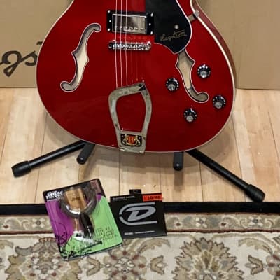 2021 Hagstrom Viking Wild Cherry Transparent Electric Semi Hollowbody, Help Support Small Business ! image 16