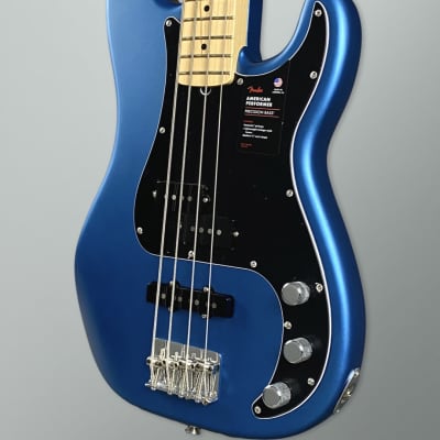 Fender American Performer Precision Bass  Satin Lake Placid Blue/Maple image 3