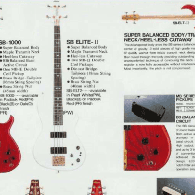 Aria Pro II SB-1000 1981 Sunburst Active Super Bass series // Total Sale! image 3