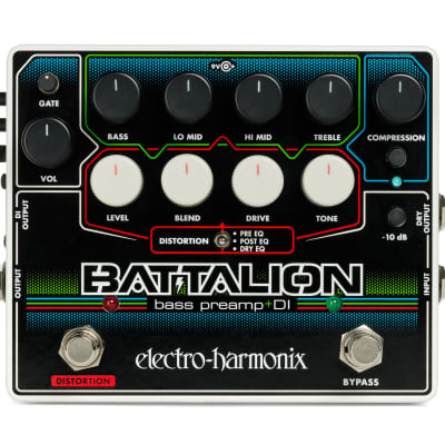 Electro-Harmonix EHX Battalion Bass Preamp / DI Effects Pedal image 1