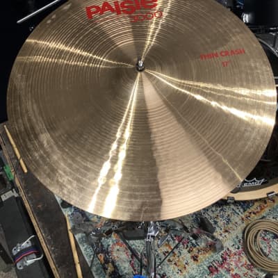 David Garibaldi's Tower of Power, Paiste 17" 3000 Series Thin Crash, Red Letter, 1980's image 2