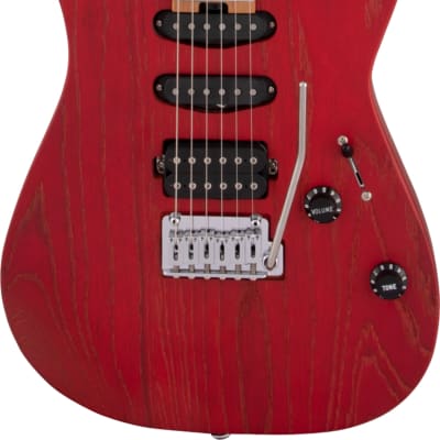 Charvel Pro-Mod DK24 HSS 2PT CM Ash Electric Guitar, Red Ash image 1