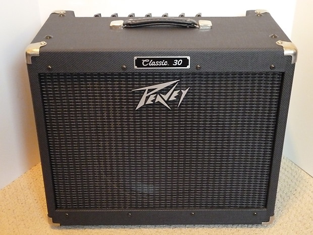 2003 Peavey Classic 30 Black Tweed w Footswitch Cover and Reverb