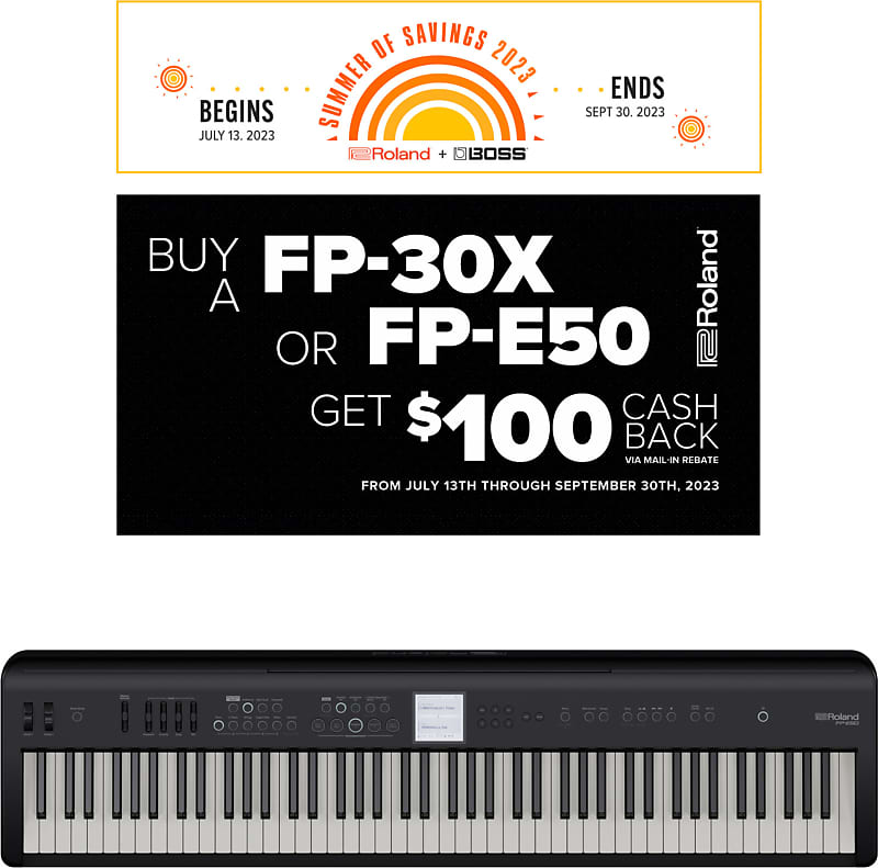 Roland FP-30X-WH 88-key Digital Piano, White – Easy Music Center
