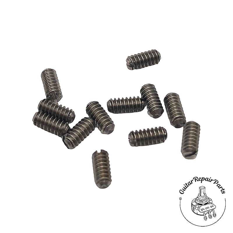 Guitar Bridge Height Adjust Screws Slotted 440 x 1/4" (12 Reverb