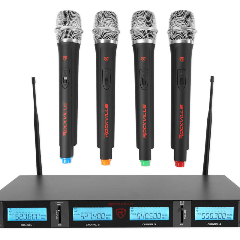 Rockville RWM3300UA 200 Channel UHF Wireless Dual Microphone Mic