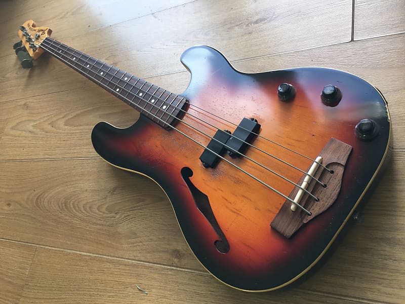 Fender Rare Hollow body Precision Bass FujiGen Built MIJ K-Serial 1990-91  Three Tone Sunburst