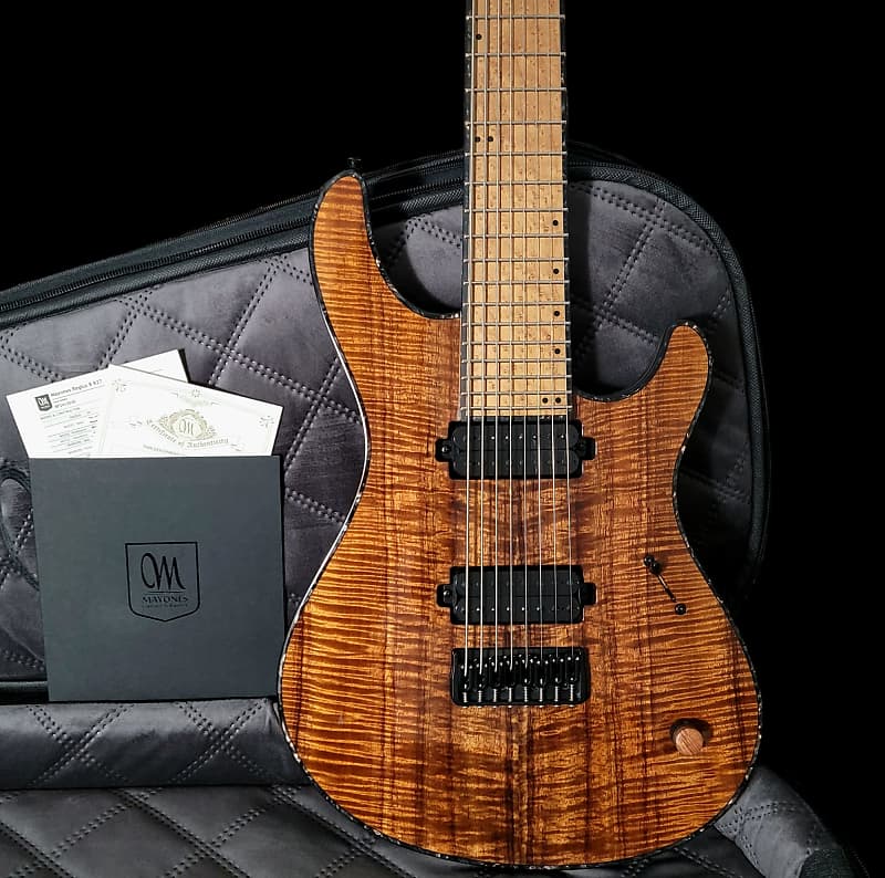 Mayones Regius 8 Flame Koa Master Grade Top Birdseye Maple TEW