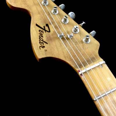 LEFTY! Vintage Fender MIJ ST67 Custom Contour Body Relic Strat Body Hendrix Blonde Guitar CBS Reverse HSC image 24