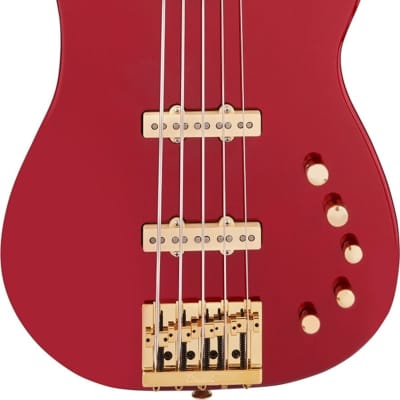 Charvel Pro-Mod San Dimas Bass JJ V 5-String Bass Guitar, Candy Apple Red image 2