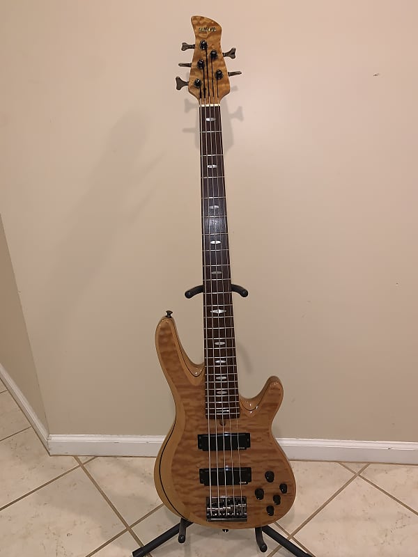 Yamaha TRB1005J 5-String Natural Quilt | Reverb