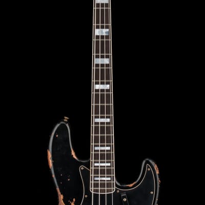 Fender Custom Shop Limited Edition Custom Jazz Bass Heavy Relic - Aged Black #68647 image 5