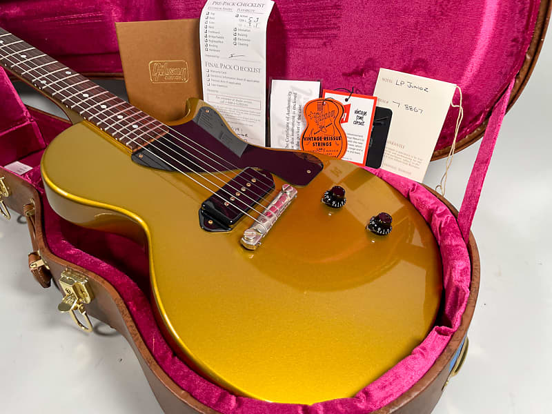 2018 Gibson Custom Historic '57 Les Paul Junior All Gold w/OHSC image 4