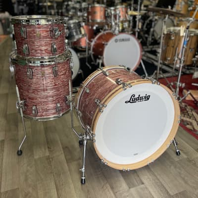 Ludwig Classic Maple Fab 13/16/22 3-Piece Drum Set 2022 Vintage Pink Oyster image 1
