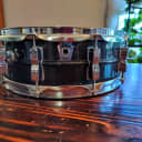 Ludwig Limited Edition Acrolite 5x14" 10-Lug Aluminum Snare Drum with Silver Large Monroe Badge 1990s - Black Galaxy