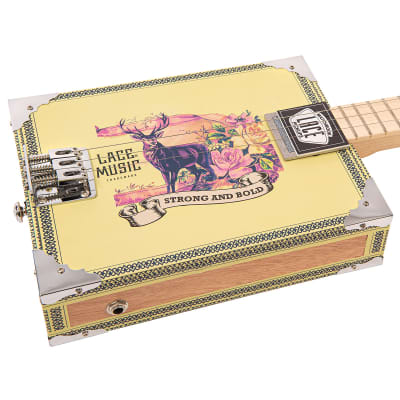 Lace Cigar Box Electric Guitar ~ 3 String ~ Deer Crossing image 5