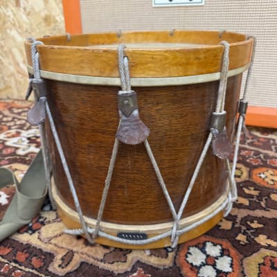Antique Vintage 1930s 1940s Gretsch Round Badge Rope Tension Marching Snare Drum image 6