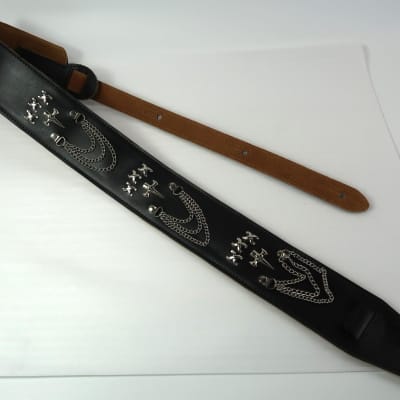 Chains and Axes / Skulls Goth Punk Rock Rebel Outstandin​g Custom Leather STRAP image 2