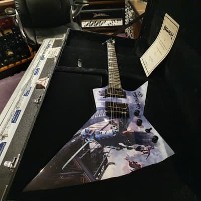 Dave Mustaine's personal owned Dean USA Custom Shop Dystopia Zero Explorer Signed by him! Tour Case! image 8