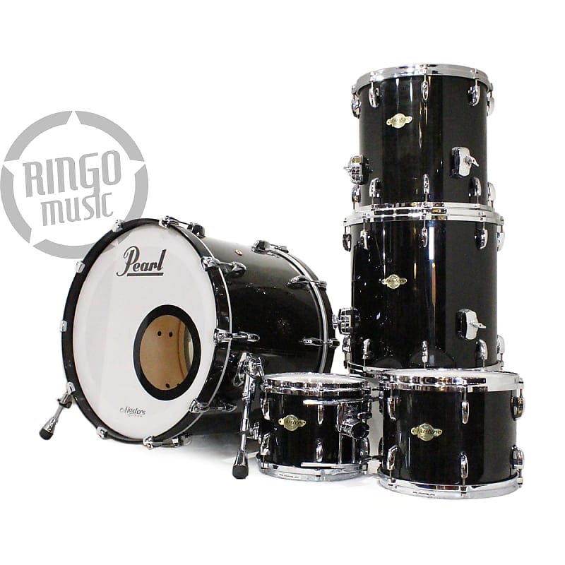 Pearl Masters PREMIUM MAPLE ブラック(ケース付き) Pearl Masters Maple 4-piece Shell Pack - Piano Black