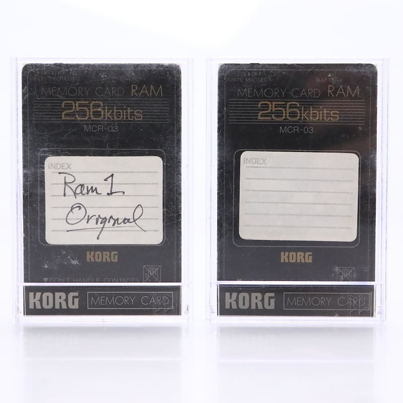 2 Korg MCR-03 256K RAM Memory Cards #51080