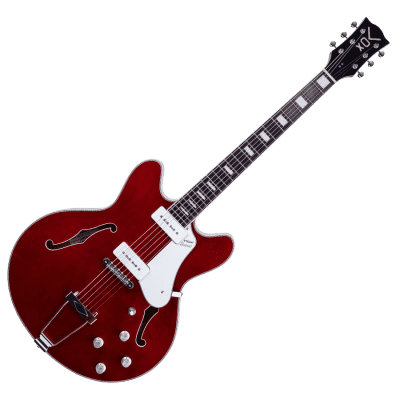 Vox Bobcat V90 Cherry Red Semi-Hollow Electric with case image 9
