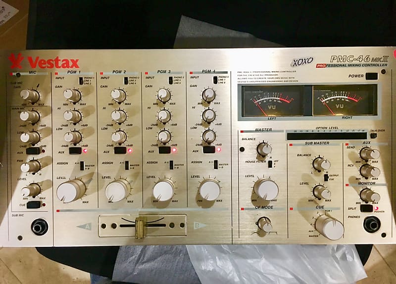 Vestax PMC 46 MKII RARE GOLD Analogue 4 channel knob Mixer