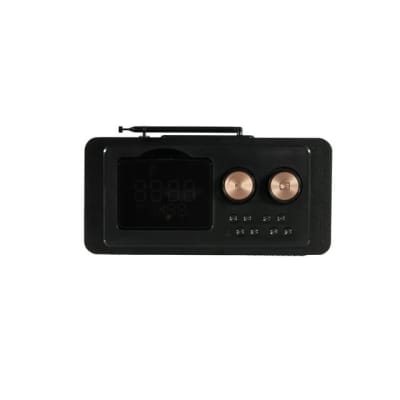 Fuse Zide Vintage Retro LCD Alarm Clock Radio Bluetooth Speaker - Black image 4