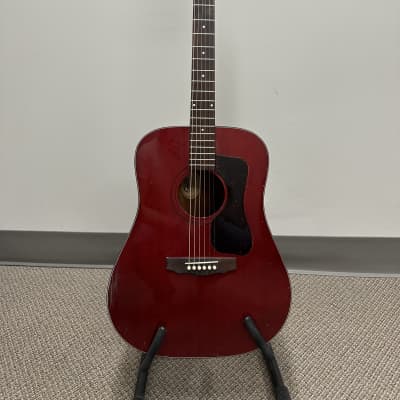 1980 Guild D-25 Acoustic USA Made Cherry Red With Case for sale