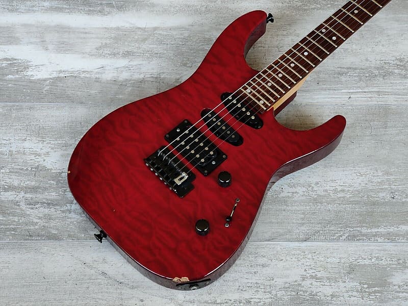 1996 Charvel Japan MyG Dinky Superstrat (Red Quilt)