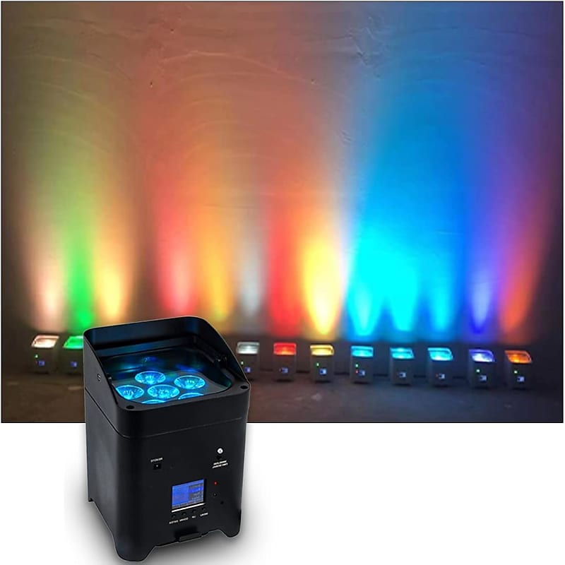 Battery Powered Wireless WiFi APP DMX 6in1 DJ LED Light Bar