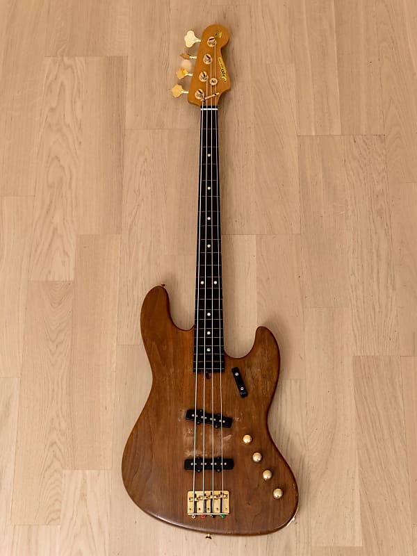 1990s Moon JJ-4 Jazz Bass Vintage Fretless Bass Walnut