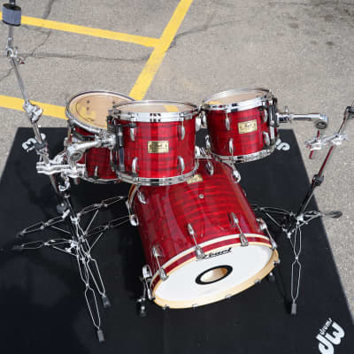 Pearl Masters Retro-Spec Red Onyx Pearl 4pc Maple Shell Pack w/ hdw.+ Holders | 10, 12, 14, 22" image 14