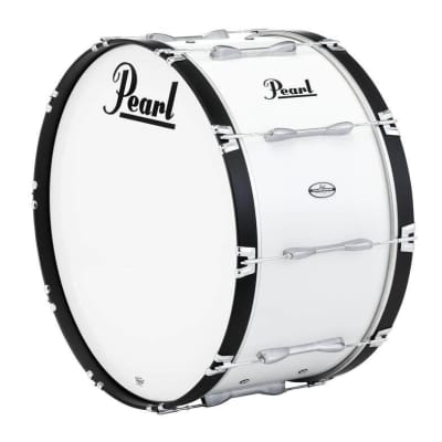 Pearl 32X16 Championship Maple Marching Bass Drum #33 - Pure White image 2