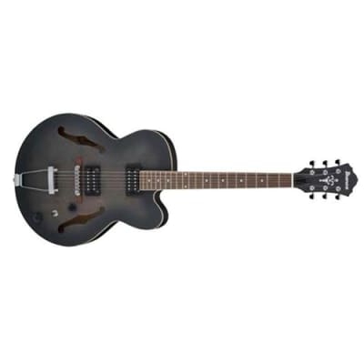 Ibanez AF Artcore AF55 Electric Guitar, Bound Laurel Fretboard, Transparent Black Flat image 1