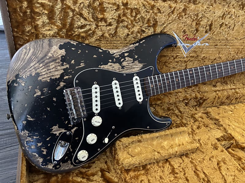 Fender Custom Shop Limited Edition Poblano Stratocaster Super Heavy Relic- Aged Black image 1